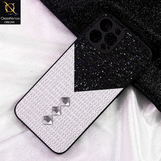 iPhone 12 Pro Max Cover - Black - Luxury 3D Woven Pattern Shiny Soft Case With Camera Protection