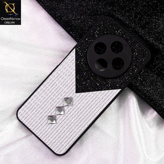 Xiaomi Redmi 14C Cover - Black - Luxury 3D Woven Pattern Shiny Soft Case With Camera Protection