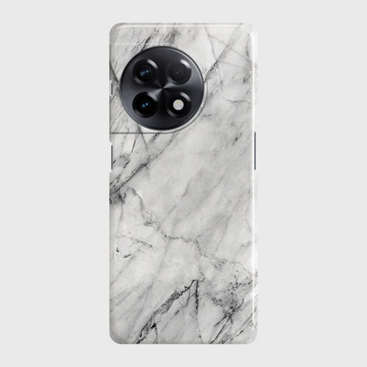 OnePlus 11R Cover - Trendy White Marble Printed Hard Case with Life Time Colors Guarantee ( Fast Delivery )