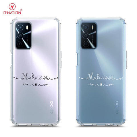 Oppo A55 5G Cover - Personalised Name Series - 8 Designs - Clear Phone Case - Soft Silicon Borders