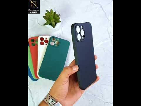 iPhone 14 Pro Cover - Black - ONation Silica Gel Series - HQ Liquid Silicone Elegant Colors Camera Protection Soft Case