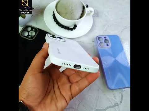 iPhone 14 Pro Cover - White - Radiant Diamond Ray Reflective Aluminum Furnish Soft Borders Cases