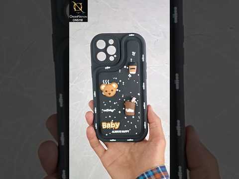 iPhone XS / X Cover - Black - Cute 3D Cartoon Coffee Soft Silicon Case With Camera Protection