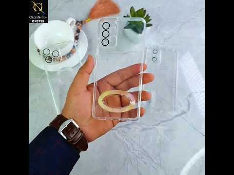 Vivo Y20i Cover - Transparent - New Gradient Shaded Logo Hole Camera Lense Protection Soft Silicon Case
