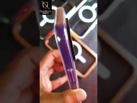 iPhone 14 Pro Cover - Purple - 360 Airbag Anti-shock Color Borders Clear Protective Soft Case