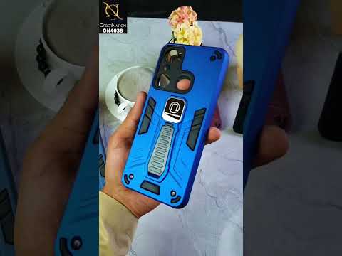 Vivo V27e Cover - Blue - Luxury Hybrid Shockproof Magnet Adsorption Stand Case