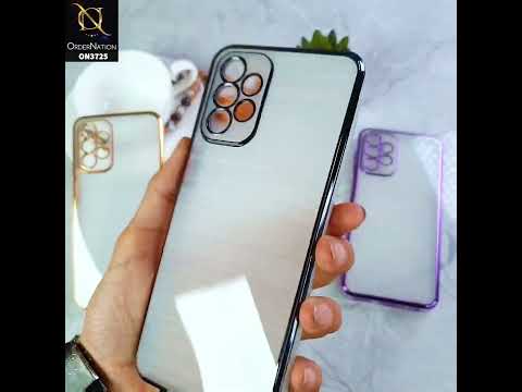 Vivo Y20s Cover - Silver - New Trendy Glossy Border With Camera Protection Soft Silicon Case