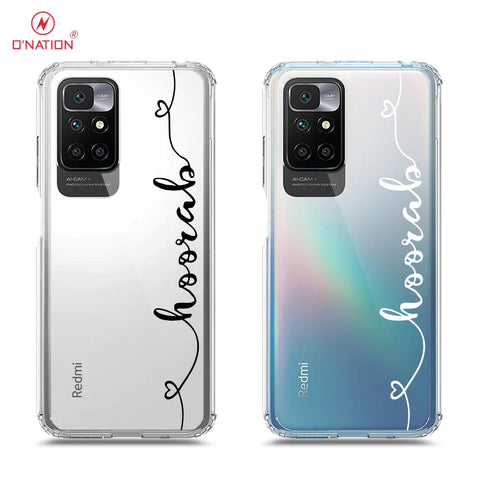 Xiaomi Redmi 10 2022 Cover - Personalised Name Series - 8 Designs - Clear Phone Case - Soft Silicon Borders