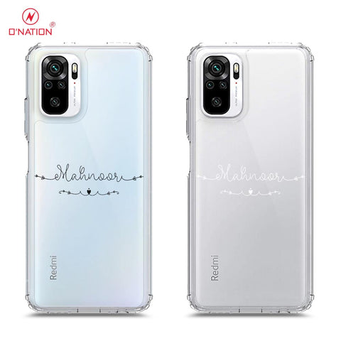 Xiaomi Redmi Note 10S Cover - Personalised Name Series - 8 Designs - Clear Phone Case - Soft Silicon Borders