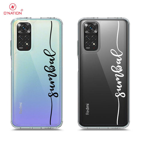 Xiaomi Redmi Note 11S Cover - Personalised Name Series - 8 Designs - Clear Phone Case - Soft Silicon Borders