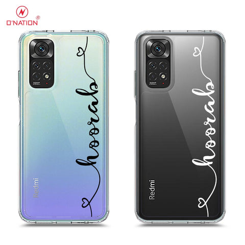 Xiaomi Redmi Note 11S Cover - Personalised Name Series - 8 Designs - Clear Phone Case - Soft Silicon Borders