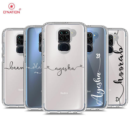 Xiaomi Redmi 10X 4G Cover - Personalised Name Series - 8 Designs - Clear Phone Case - Soft Silicon Borders