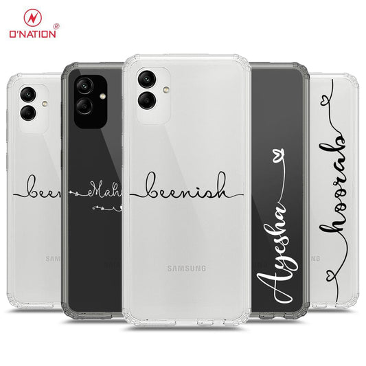 Samsung Galaxy M13 5G Cover - Personalised Name Series - 8 Designs - Clear Phone Case - Soft Silicon Borders