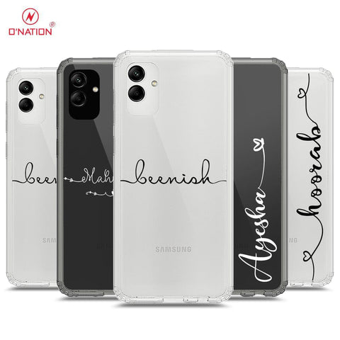 Samsung Galaxy M13 5G Cover - Personalised Name Series - 8 Designs - Clear Phone Case - Soft Silicon Borders