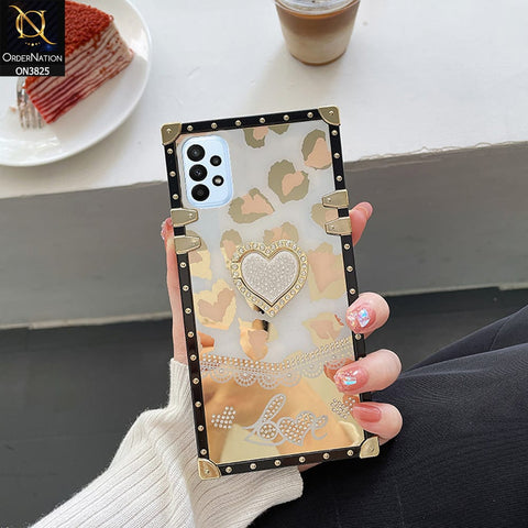 Samsung Galaxy A52 Cover - Design 2 - Heart Bling Diamond Glitter Soft TPU Trunk Case With Ring Holder