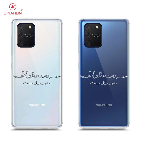 Samsung Galaxy A91 Cover - Personalised Name Series - 8 Designs - Clear Phone Case - Soft Silicon Borders