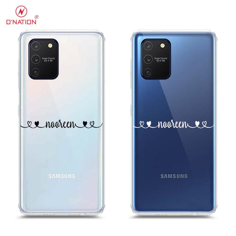 Samsung Galaxy A91 Cover - Personalised Name Series - 8 Designs - Clear Phone Case - Soft Silicon Borders