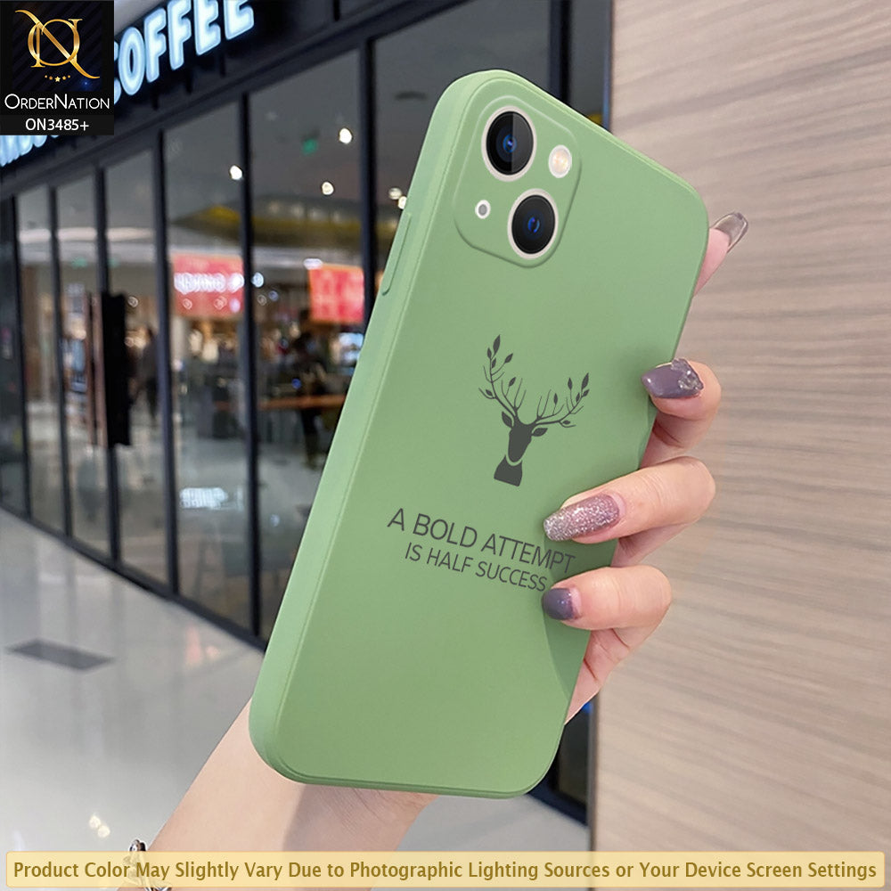 iPhone 13 Mini Cover - Light Green - ONation Bold Series - HQ Liquid Silicone Elegant Colors Camera Protection Soft Case ( Fast Delivery )