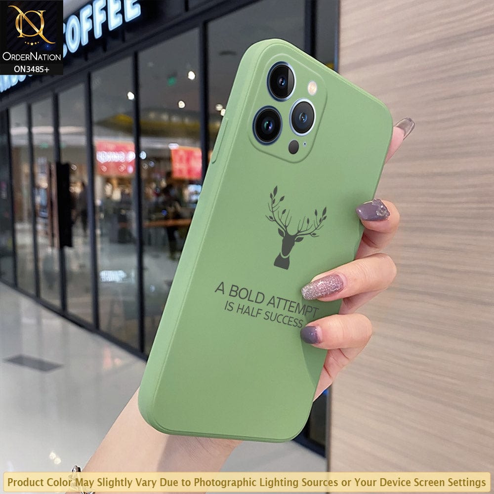 iPhone 13 Pro Cover - Light Green - ONation Bold Series - HQ Liquid Silicone Elegant Colors Camera Protection Soft Case ( Fast Delivery )