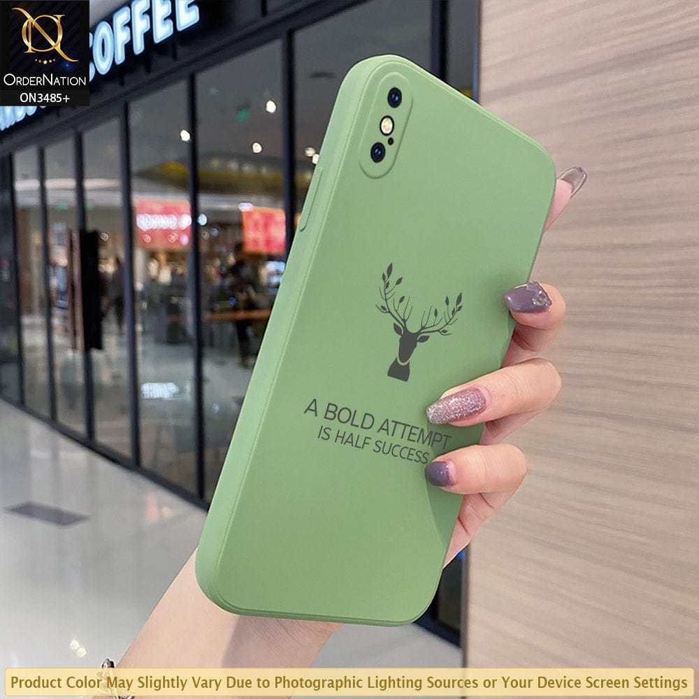 iPhone XS Max Cover - Light Green - ONation Bold Series - HQ Liquid Silicone Elegant Colors Camera Protection Soft Case ( Fast Delivery )