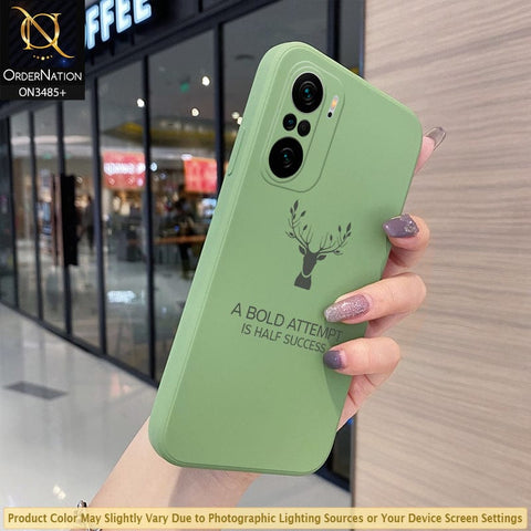 Xiaomi Poco F3 Cover - Light Green - ONation Bold Series - HQ Liquid Silicone Elegant Colors Camera Protection Soft Case ( Fast Delivery )