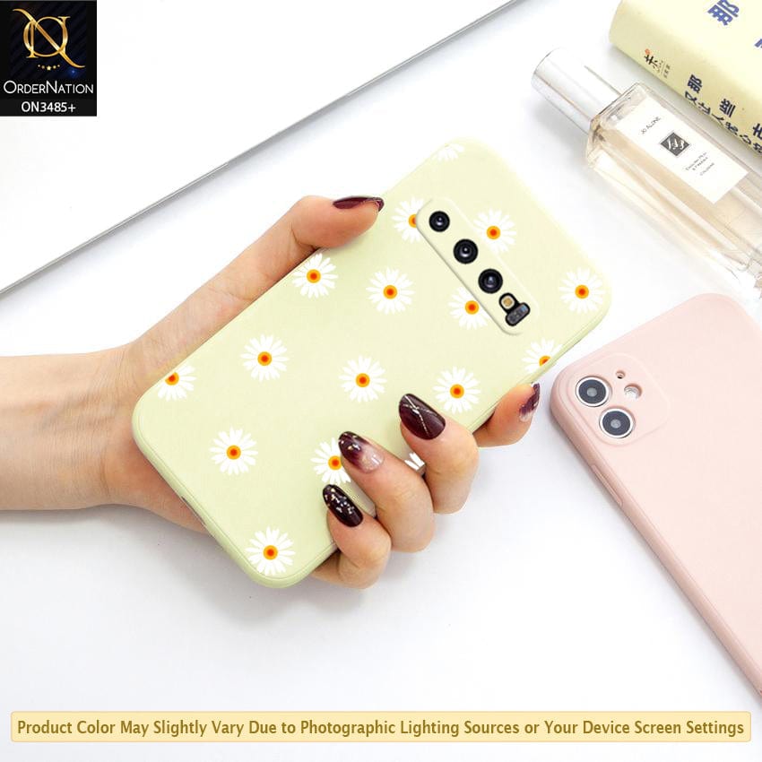 Samsung Galaxy S10 Plus Cover - ONation Daisy Series - HQ Liquid Silicone Elegant Colors Camera Protection Soft Case ( Fast Delivery )