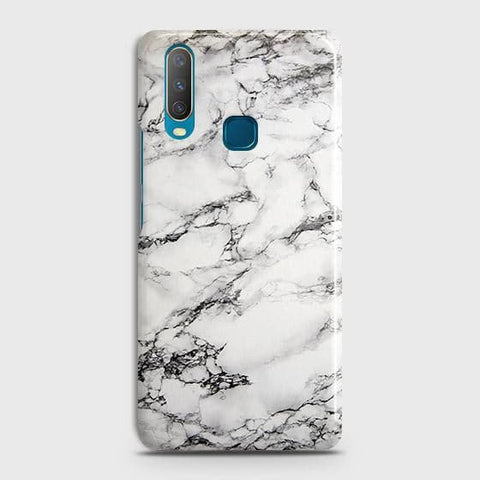 vivo Y11 (2019) Cover - Matte Finish - Trendy Mysterious White Marble Printed Hard Case with Life Time Colors Guarantee ( Fast Delivery )