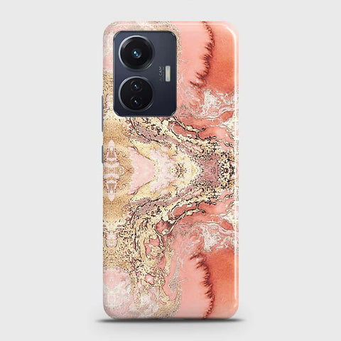 Vivo S15e Cover - Trendy Chic Rose Gold Marble Printed Hard Case with Life Time Colors Guarantee