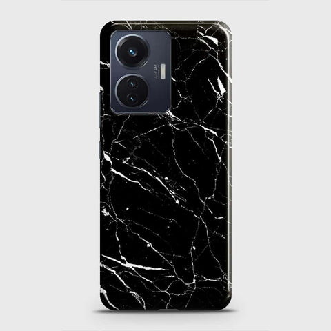 Vivo S15e Cover - Trendy Black Marble Printed Hard Case with Life Time Colors Guarantee