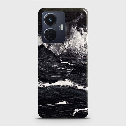 Vivo S15e Cover - Black Ocean Marble Trendy Printed Hard Case with Life Time Colors Guarantee