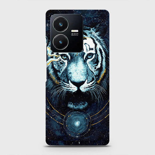 Vivo Y22 Cover - Vintage Galaxy Tiger Printed Hard Case with Life Time Colors Guarantee (Fast Delivery) (H)