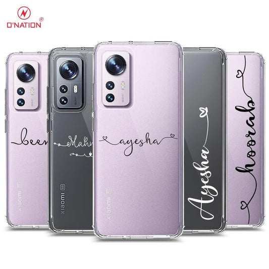 Xiaomi 12S Cover - Personalised Name Series - 8 Designs - Clear Phone Case - Soft Silicon Borders