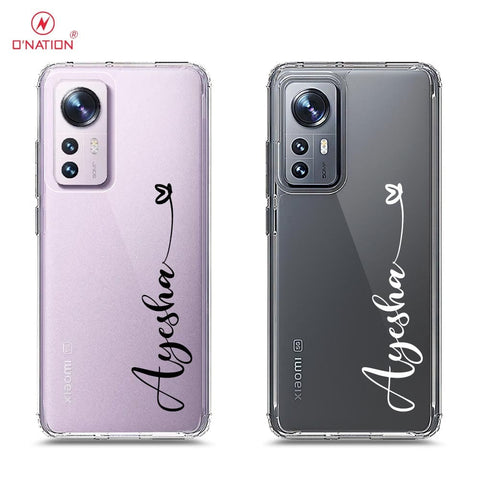 Xiaomi 12S Cover - Personalised Name Series - 8 Designs - Clear Phone Case - Soft Silicon Borders