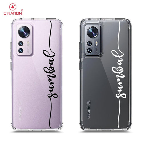 Xiaomi 12S Cover - Personalised Name Series - 8 Designs - Clear Phone Case - Soft Silicon Borders