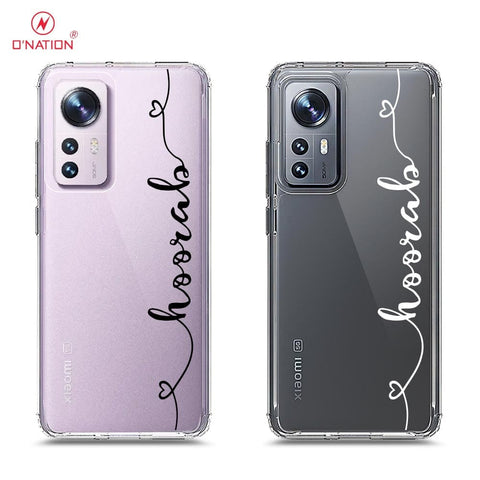 Xiaomi 12S Cover - Personalised Name Series - 8 Designs - Clear Phone Case - Soft Silicon Borders