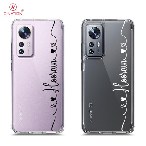 Xiaomi 12S Cover - Personalised Name Series - 8 Designs - Clear Phone Case - Soft Silicon Borders