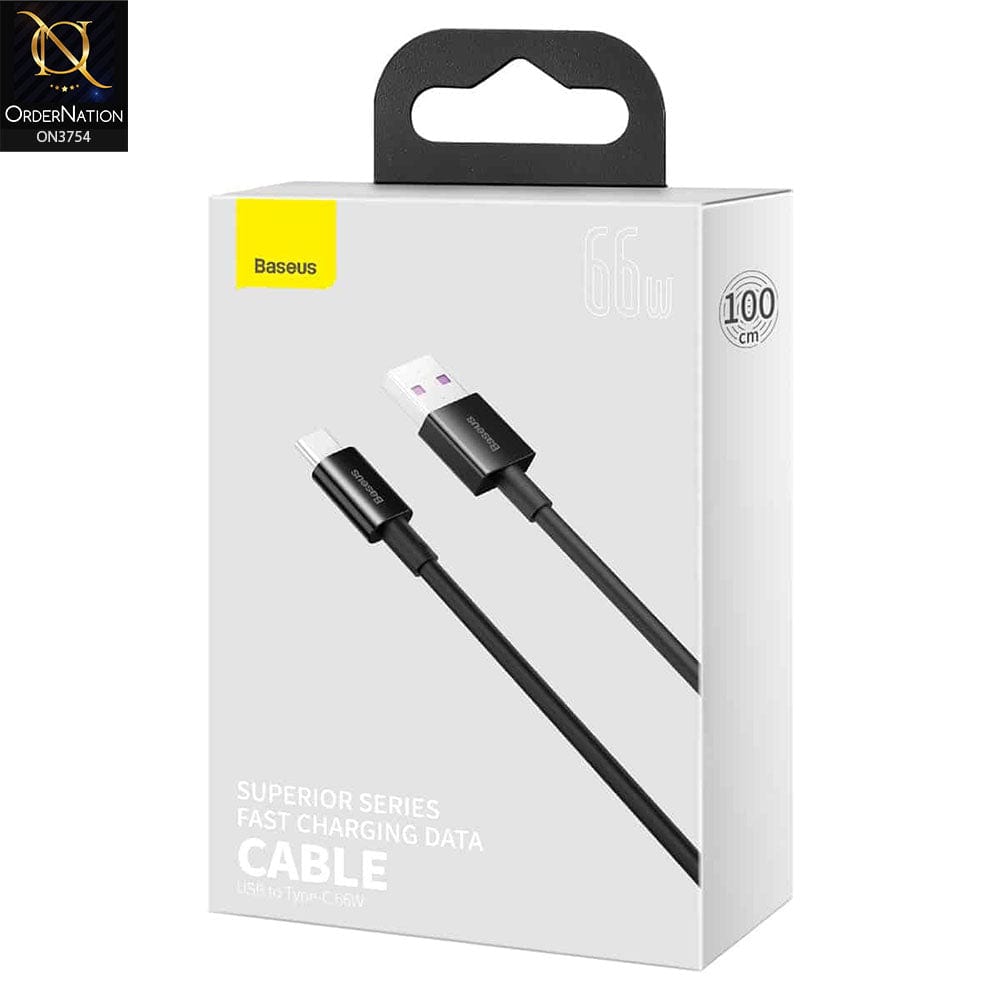 Baseus Superior USB to Type C 66W Fast Charging Cable 1M Black