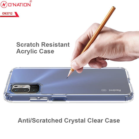 Xiaomi Redmi Note 10 5G Cover  - ONation Crystal Series - Premium Quality Clear Case No Yellowing Back With Smart Shockproof Cushions