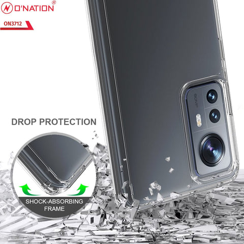 Xiaomi 12S Cover  - ONation Crystal Series - Premium Quality Clear Case No Yellowing Back With Smart Shockproof Cushions