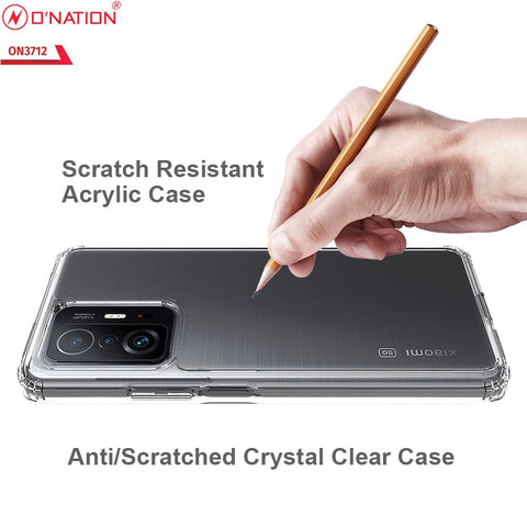 Xiaomi 11T Pro Cover  - ONation Crystal Series - Premium Quality Clear Case No Yellowing Back With Smart Shockproof Cushions