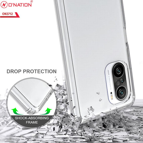 Xiaomi Redmi K40 Pro Cover  - ONation Crystal Series - Premium Quality Clear Case No Yellowing Back With Smart Shockproof Cushions