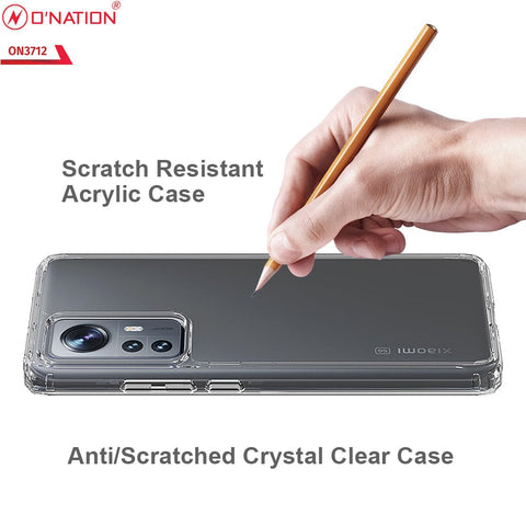 Xiaomi 12S Cover  - ONation Crystal Series - Premium Quality Clear Case No Yellowing Back With Smart Shockproof Cushions