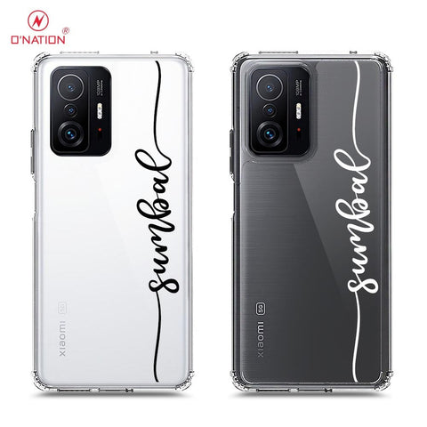 Xiaomi 11T Pro Cover - Personalised Name Series - 8 Designs - Clear Phone Case - Soft Silicon Borders