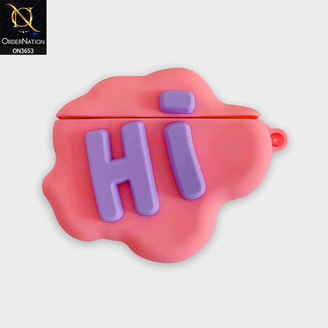 Airpods Pro Cover - Pink - New Trending 3D Hi Cloud Shape Cartoon Soft Silicone Airpods Case