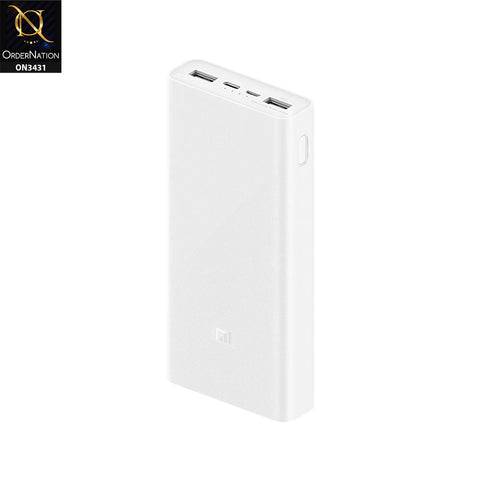 Xiaomi Power Bank 3 PLM18ZM 20000mAh 18W Two-way Quick Charge Type-C Micro Input Power Bank  - White