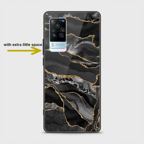 Vivo X60 Pro Cover - Black Marble Series - HQ Ultra Shine Premium Infinity Glass Soft Silicon Borders Case SuccessActive