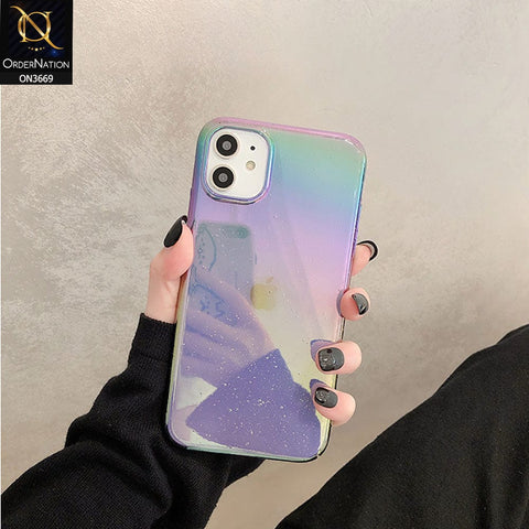 iPhone XS / X Cover  - White - Rainbow Dew Drops Ultra Thin Semi Transparent Back Hard Shell Case