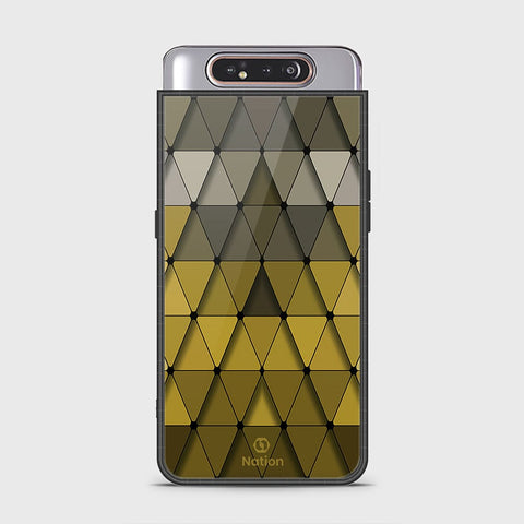 Samsung Galaxy A80 Cover - ONation Pyramid Series - HQ Ultra Shine Premium Infinity Glass Soft Silicon Borders Case