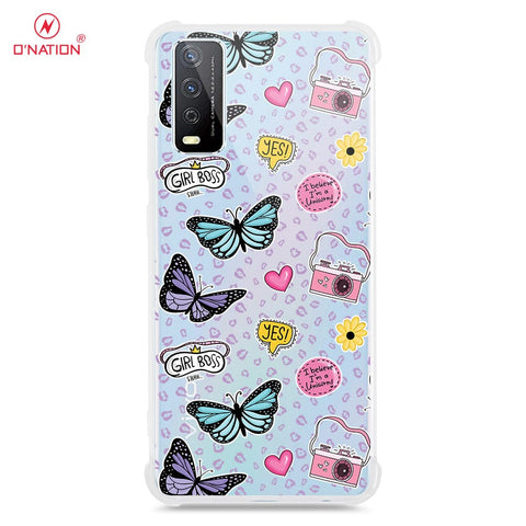 Vivo Y12s Cover - O'Nation Butterfly Dreams Series - 9 Designs - Clear Phone Case - Soft Silicon Borders