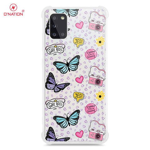 Samsung Galaxy A31 Cover - O'Nation Butterfly Dreams Series - 9 Designs - Clear Phone Case - Soft Silicon Bordersx